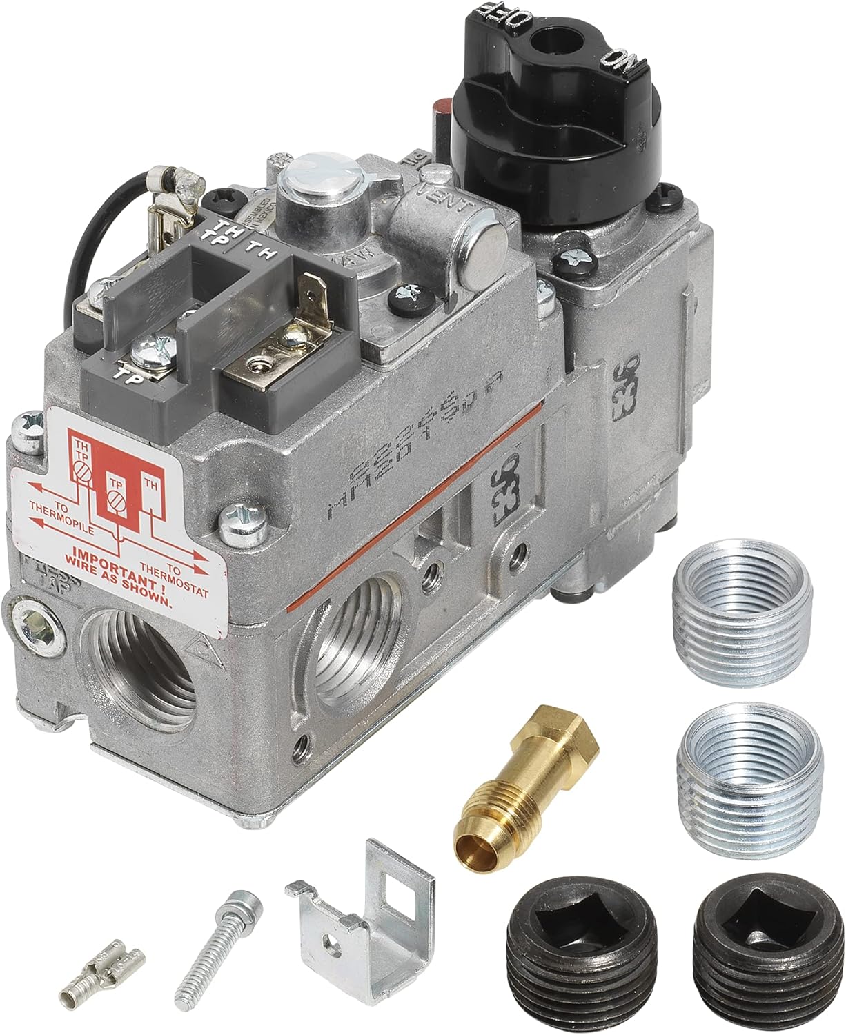 BRAND, CATEGORY, ROBERTSHAW, VALVES, Robertshaw 710-502 Millivolt 70,000 BTU Capacity Gas Valve