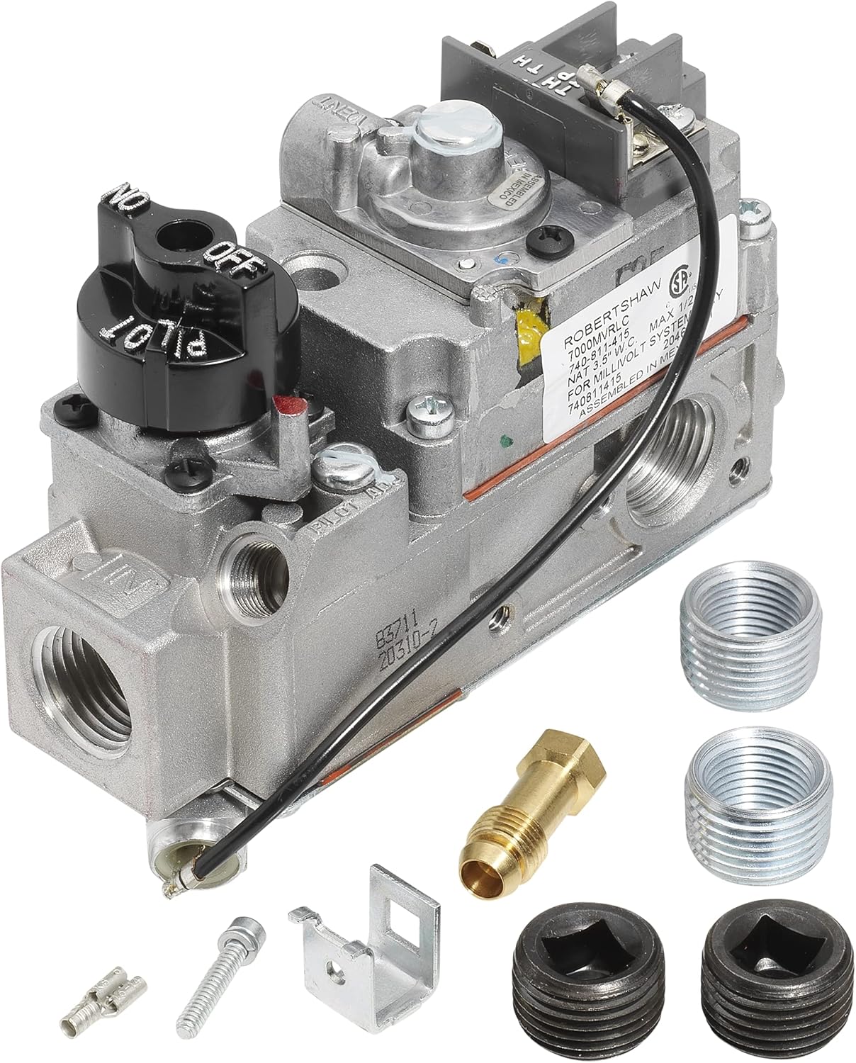 BRAND, CATEGORY, ROBERTSHAW, VALVES, Robertshaw 710-502 Millivolt 70,000 BTU Capacity Gas Valve