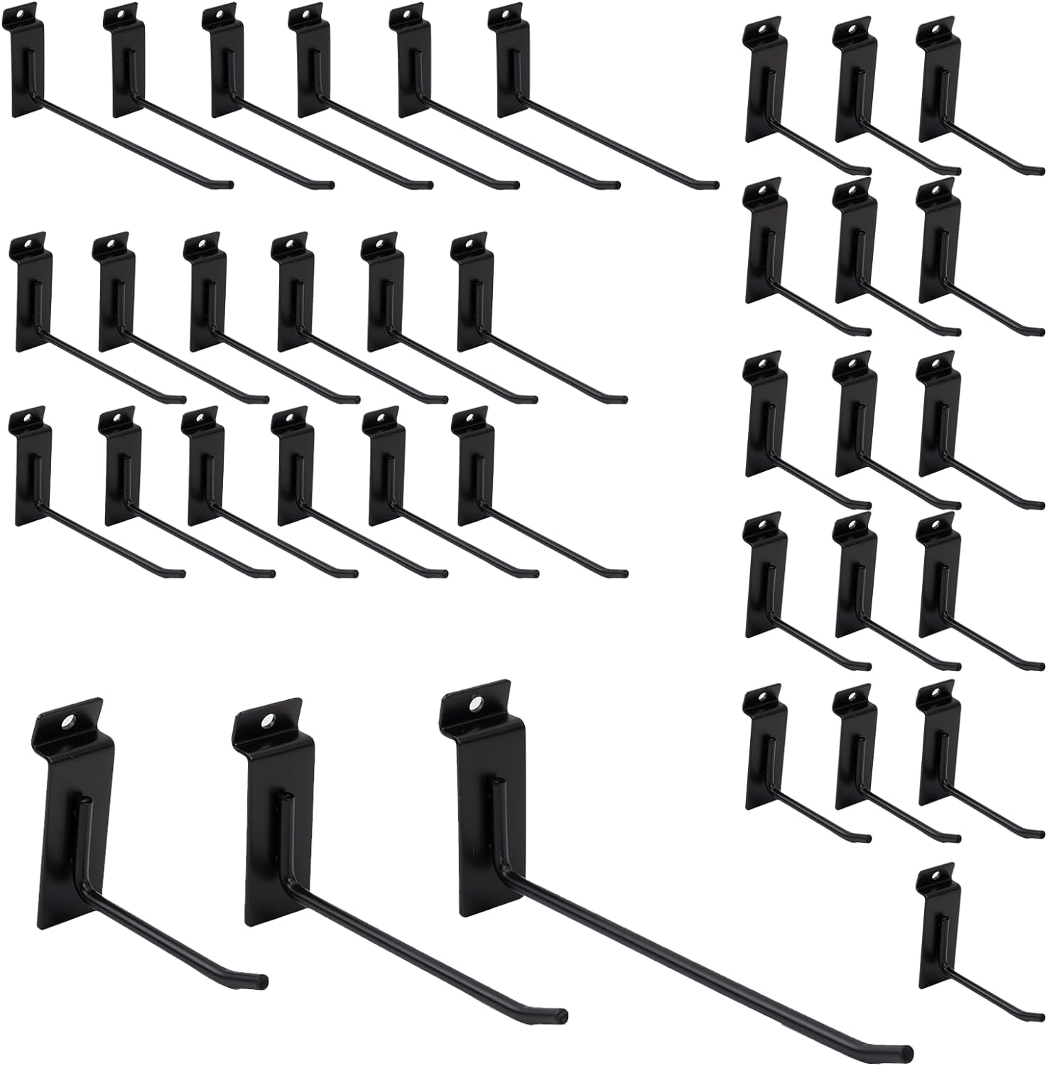 BRAND, CABINETS & STORAGE SYSTEMS, CATEGORY, FRAYSCENT, Slatwall Accessories 22 PCS Heavy Duty Garage Hooks Slatwall Panel Hooks Slat Wall Hanging Hooks for Bike Ladder Garage Storage System Hooks Multi Size Utility Garage Hooks for Tools