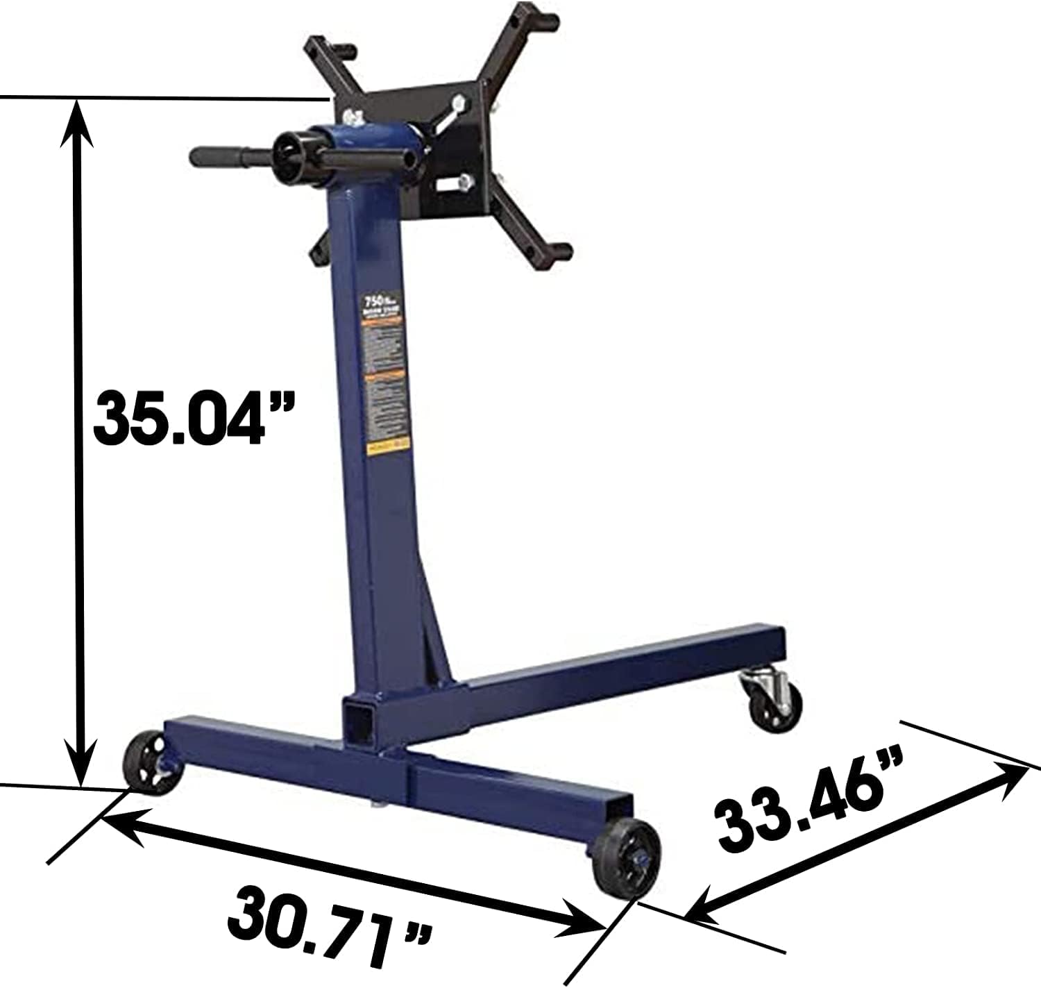 BRAND, CATEGORY, ENGINE HOISTS & STANDS, TCE, TCE AT26801U Torin Steel Rotating Engine Stand with 360 Degree Rotating Head and Folding Frame: 3/4 Ton (1,500 lb) Capacity, Blue