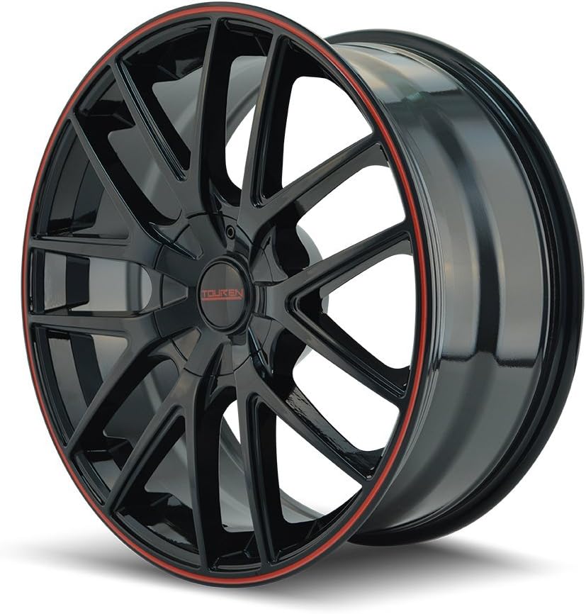 BRAND, CAR, CATEGORY, TOUREN, TR60 18x8, Bolt Pattern: 5x100/4.5, Offset: 40, BLACK/RED RING, set of 1