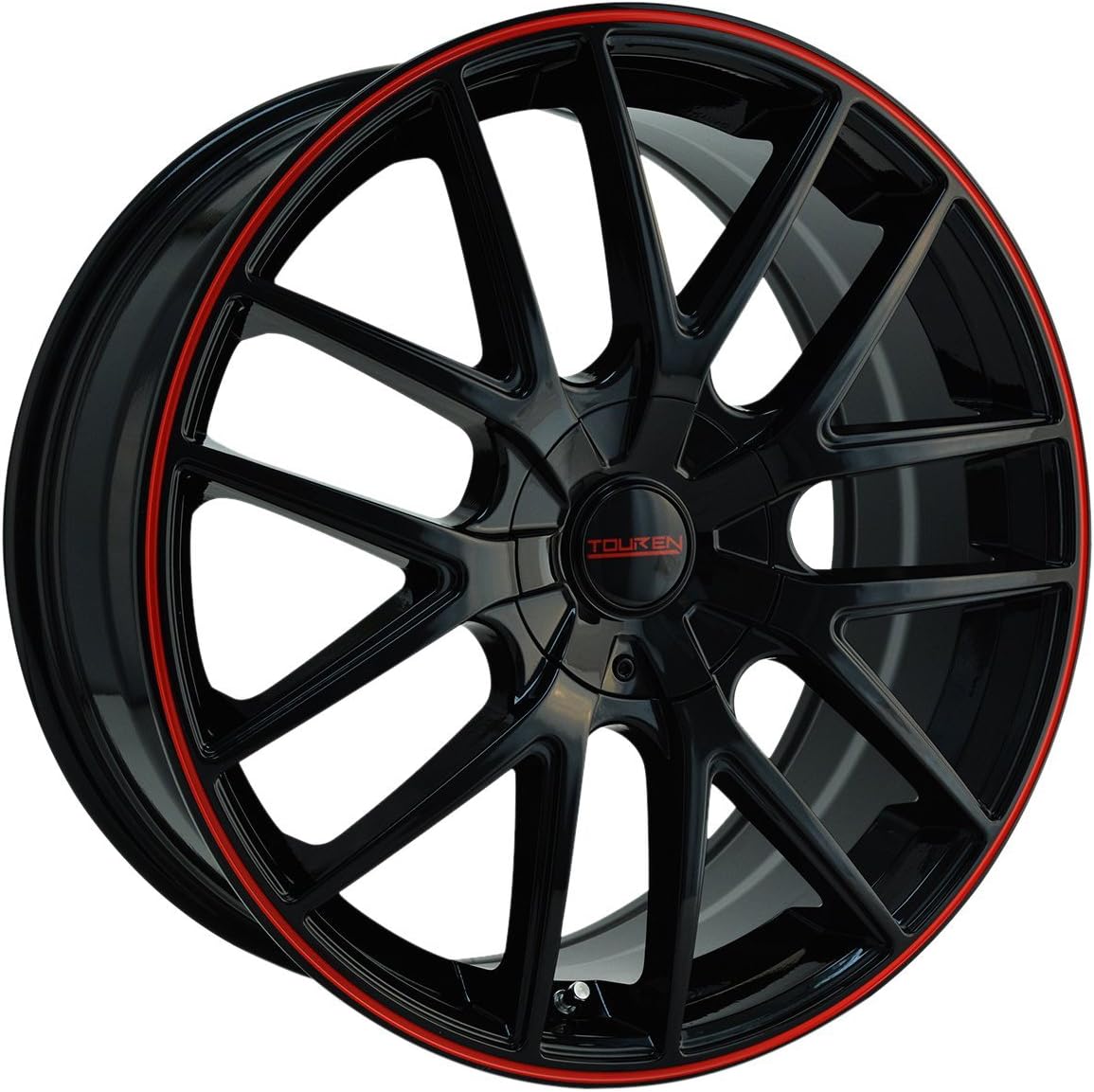 BRAND, CAR, CATEGORY, TOUREN, TR60 18x8, Bolt Pattern: 5x100/4.5, Offset: 40, BLACK/RED RING, set of 1