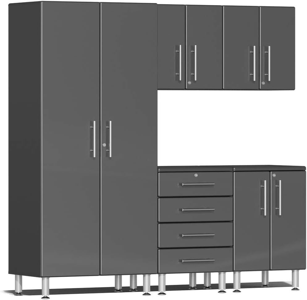 BRAND, CABINETS & STORAGE SYSTEMS, CATEGORY, ULTI-MATE, Ulti-MATE UG22050G 5-Piece Garage Cabinet Kit in Graphite Grey Metallic