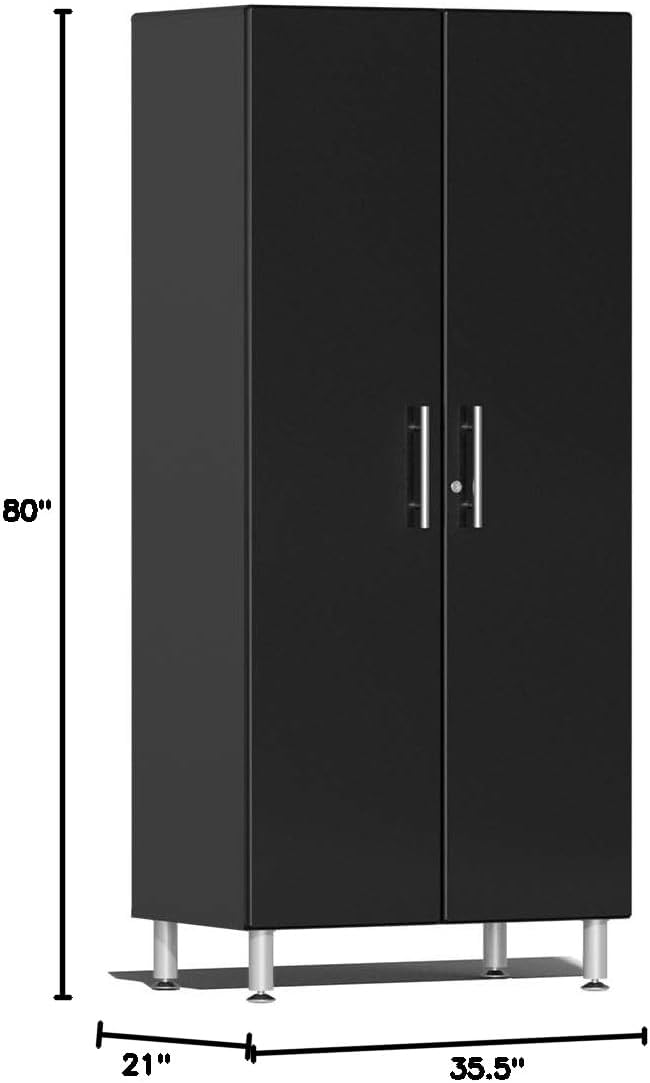 BRAND, CABINETS & STORAGE SYSTEMS, CATEGORY, ULTI-MATE, Ulti-Mate UG21006B 2-Door Tall Garage Cabinet in Midnight Black Metallic