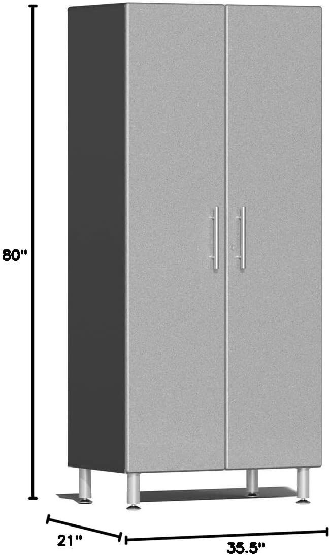 BRAND, CABINETS & STORAGE SYSTEMS, CATEGORY, ULTI-MATE, Ulti-Mate UG21006S 2-Door Tall Garage Cabinet in Stardust Silver Metallic