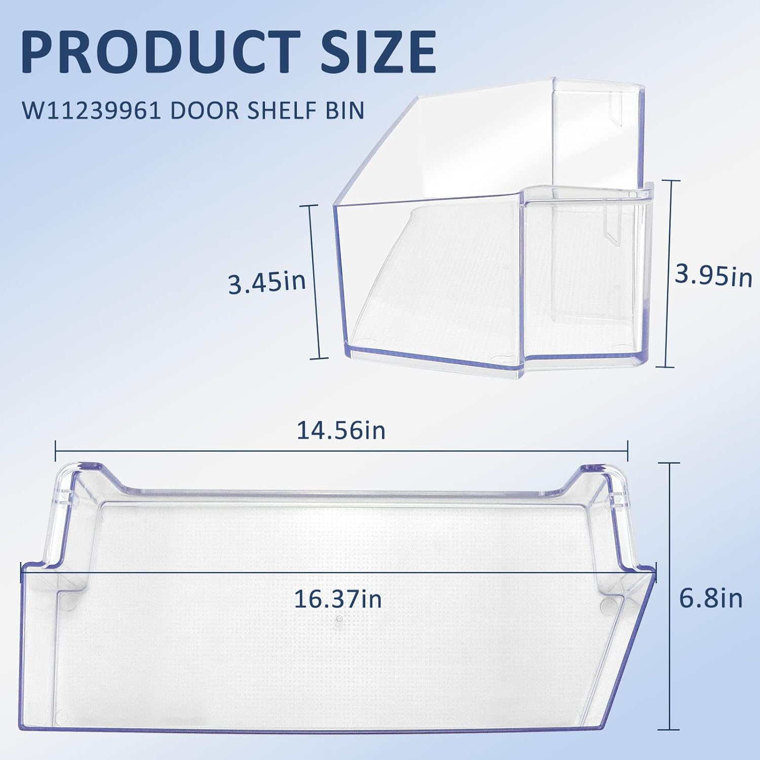 BRAND, CATEGORY, MIFLUS, SHELVES, W11239961 W10900538 Door Shelf Bin Replacement,Refrigerator Door Shelf Compatible for Whirl-Pool Refrigerator Door Shelf Replaces 4591452 AP6333410 PS12578777 EAP12578777 Shelves 2Packs