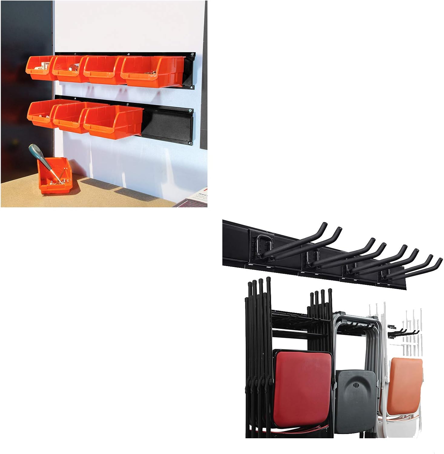 BRAND, CATEGORY, STORAGE RACKS, WALLMASTER, Wallmaster 8-Bin Storage Bins Garage Rack System & Garage Storage Tool Organizer System Heavy Duty Tools