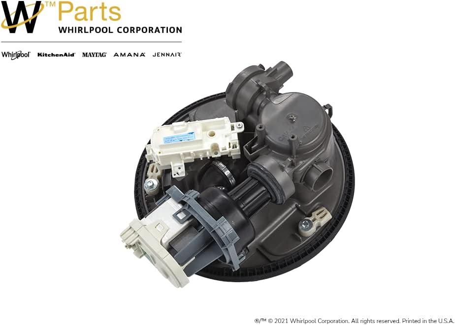 BRAND, CATEGORY, MOTORS, WHIRLPOOL, Whirlpool WPW10605057 OEM Dishwasher Pump and Motor Assembly