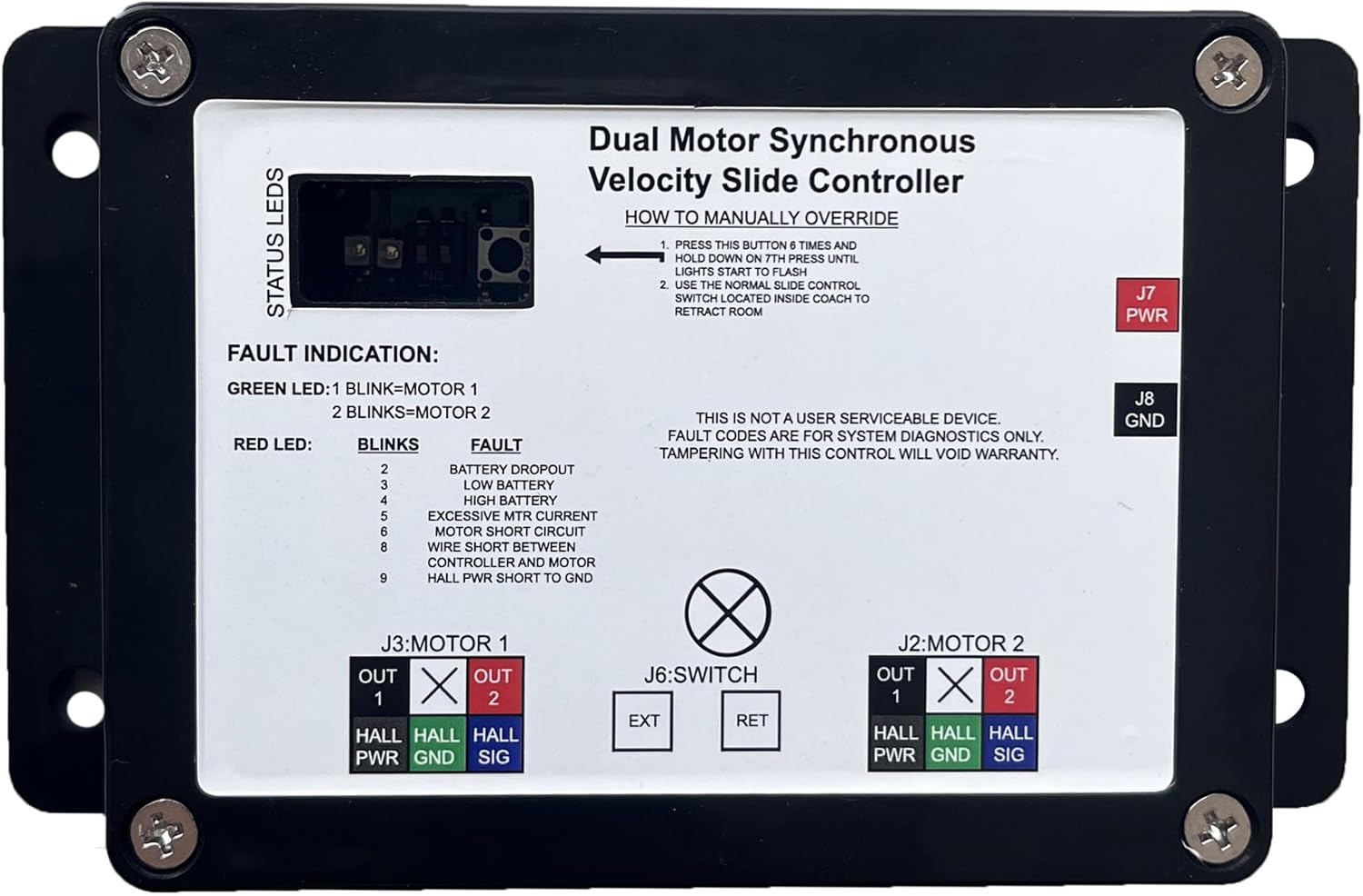 BOOST CONTROLLERS, BRAND, CATEGORY, IFJF, iFJF 13398-DO Dual Synchronous Velocity Slide Controller Replacement for Controller V-Sync II Lippert in-Wall Slide-Out on RV Replaces 13398-C2 Version